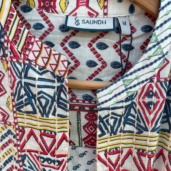 Multicolor Geometric Patterned Long Coat - Picture 2 of 7